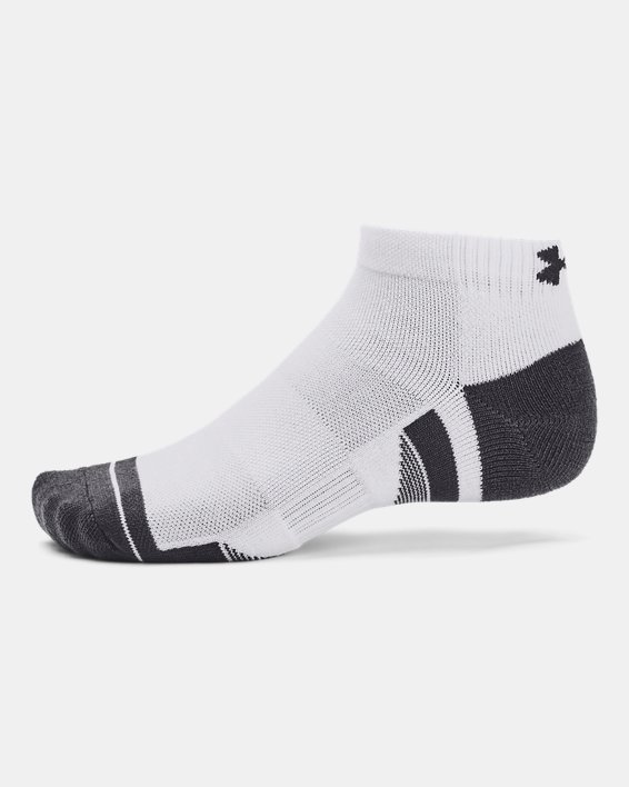 Unisex UA Performance Tech 3-Pack Low Cut Socks, White, pdpMainDesktop image number 3